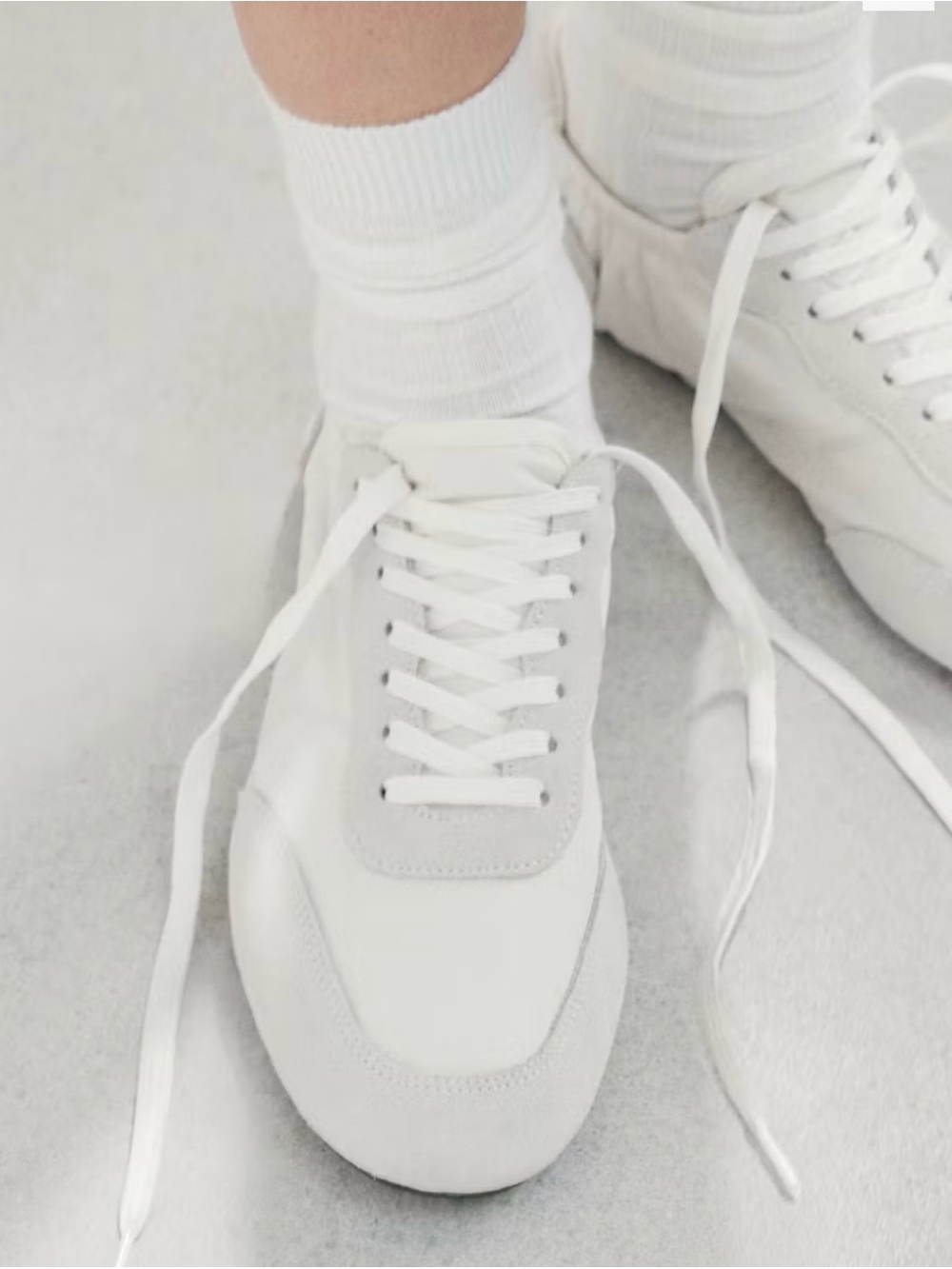 Mango MNG LACE UP LEATHER SNEAKERS Size US 7.5 EUR 38